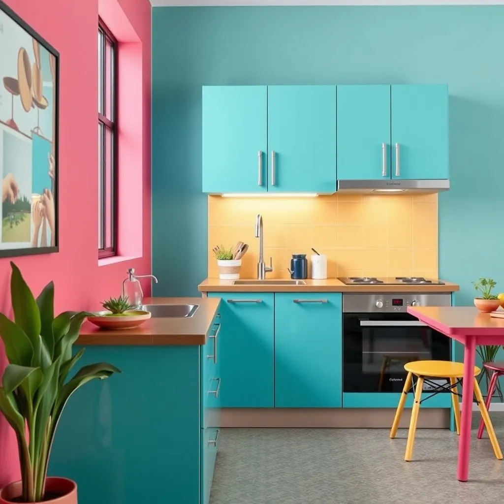 Bright and Bold Colours kitchen