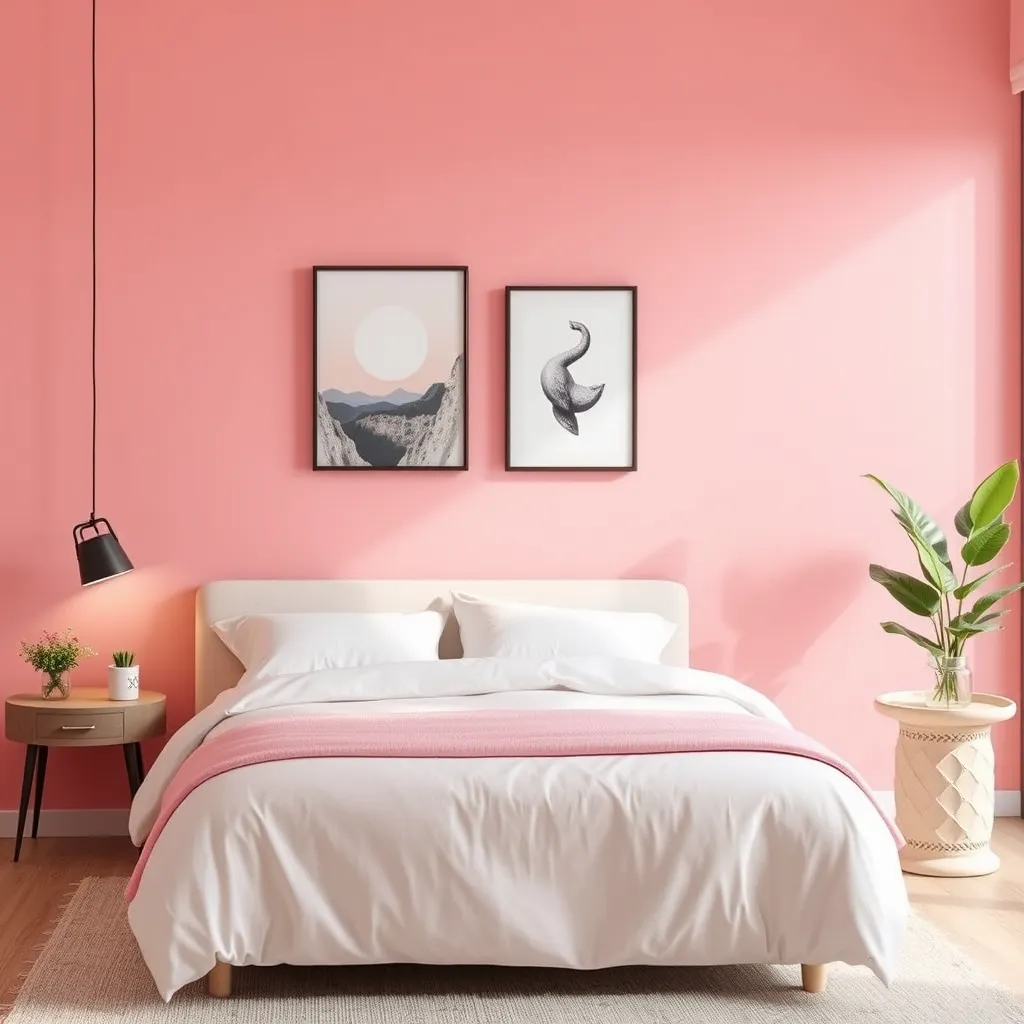 Bubble Gum Pink bedroom wall color