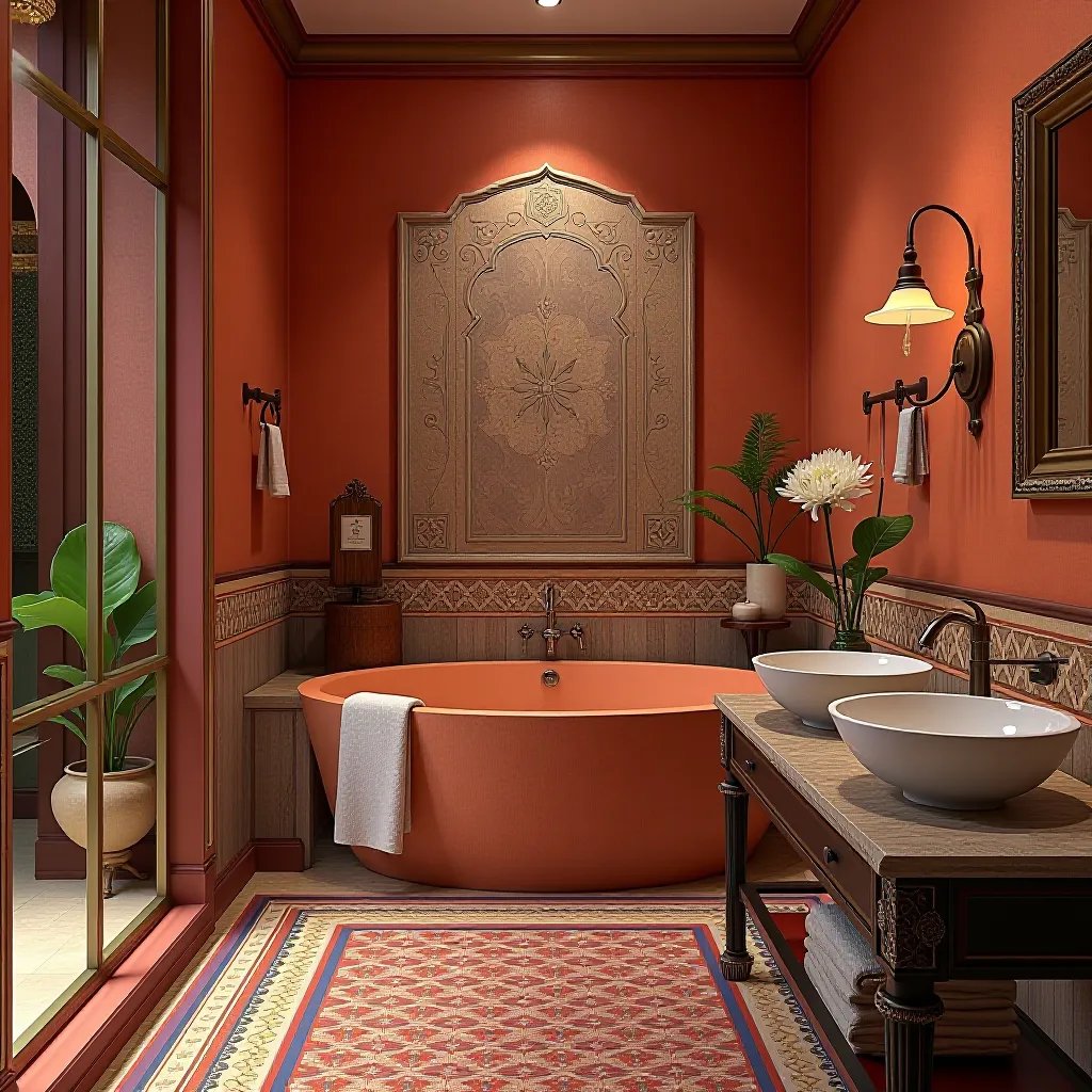 Vibrant hues Bathroom