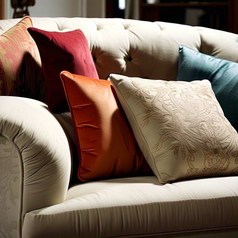 an upholstered sofa