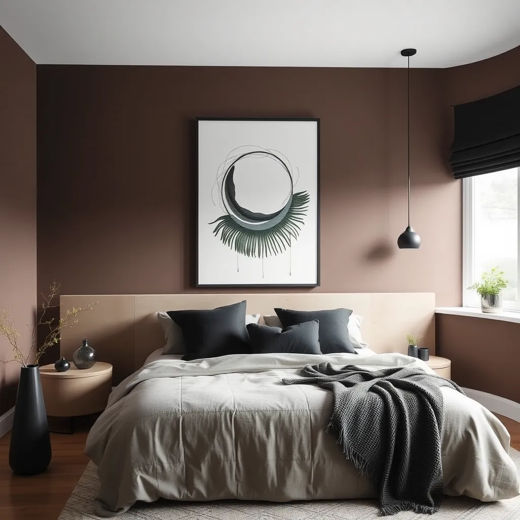 Hazelnut with Black Accents bedroom color