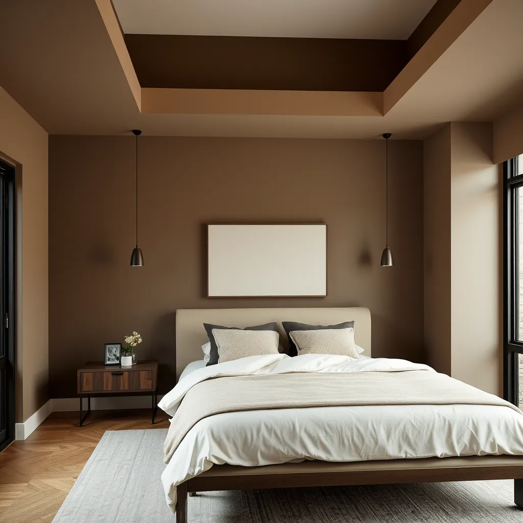 Mocha Walls with ivory bedroom color