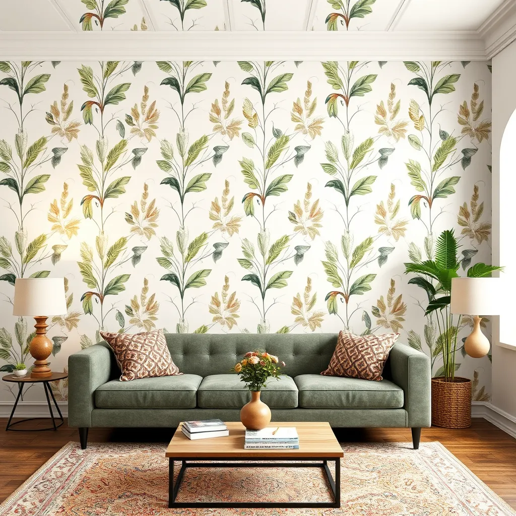 Natural, organic-inspired wall paper patterns