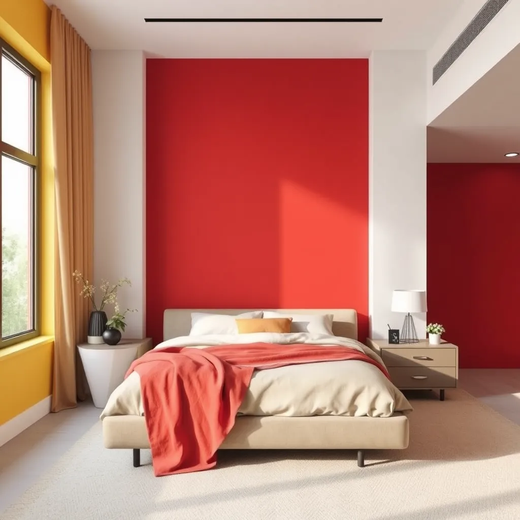 Red and Yellow bedroom wall color