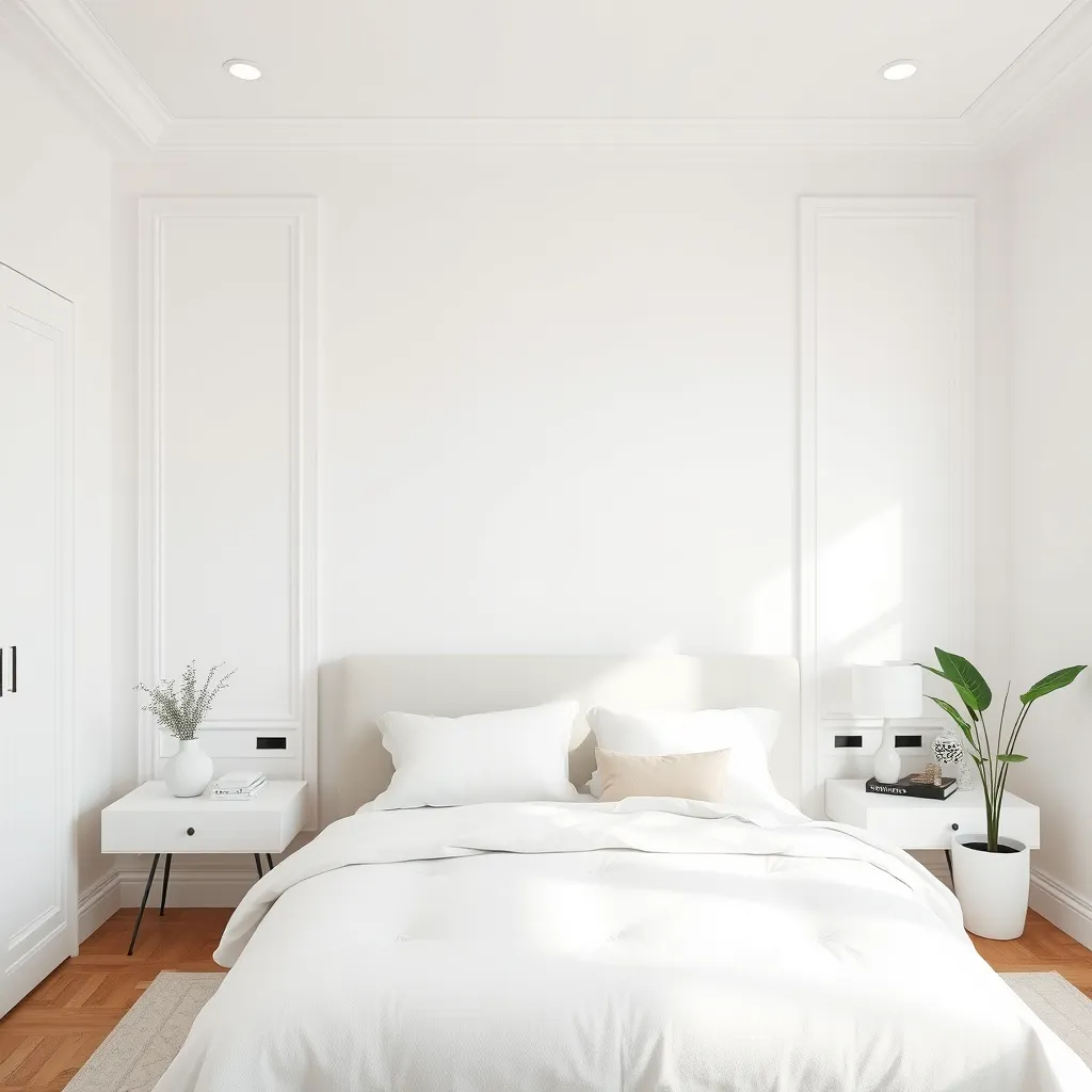 Soft whites bedroom color