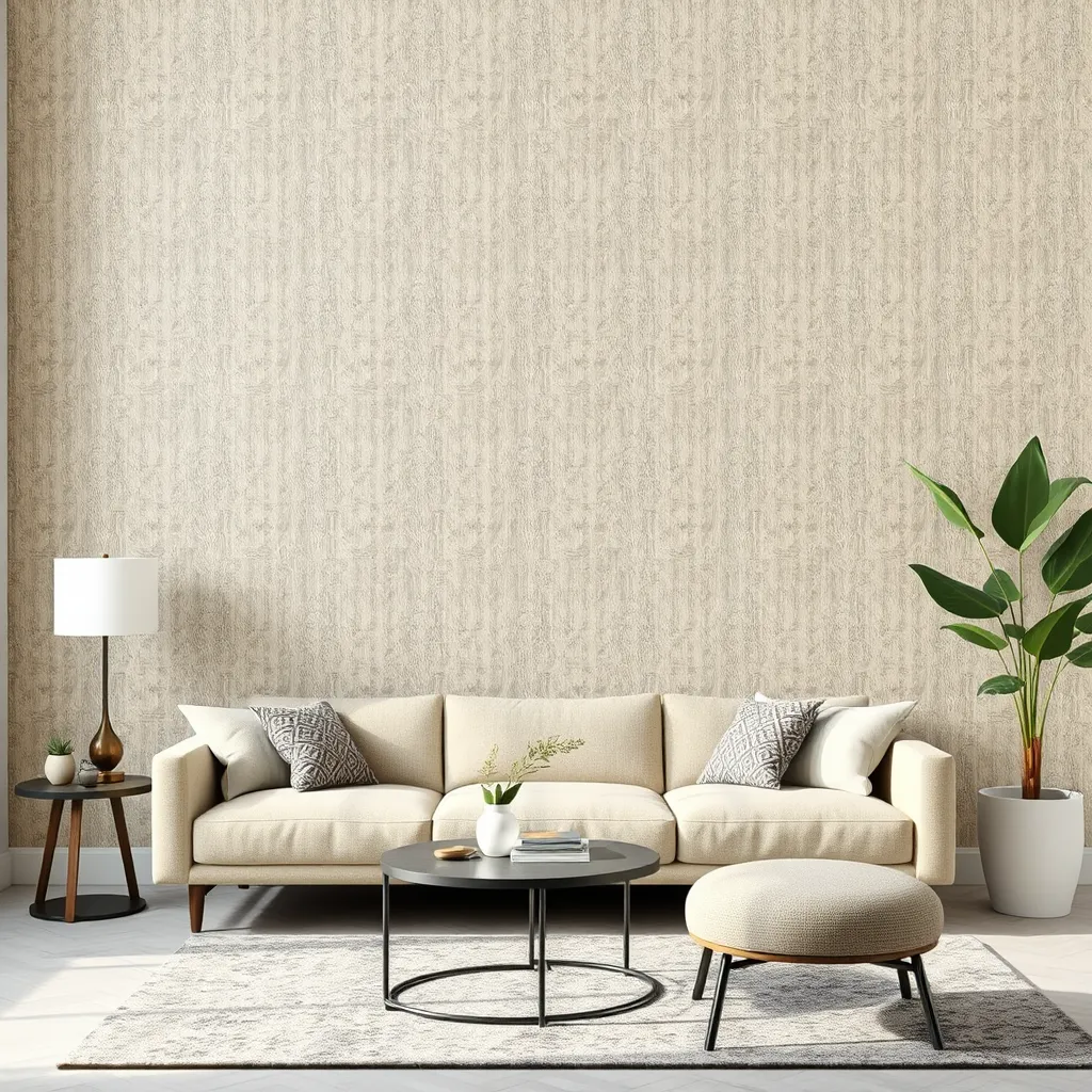 A subtle, grasscloth-inspired texture