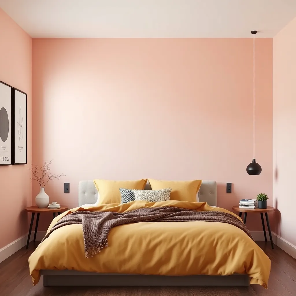 Warm pastels bedroom color