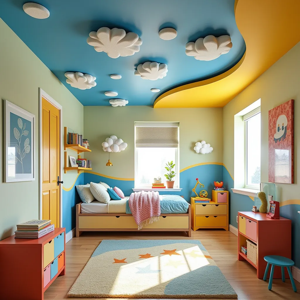 Children bedroom false ceiling