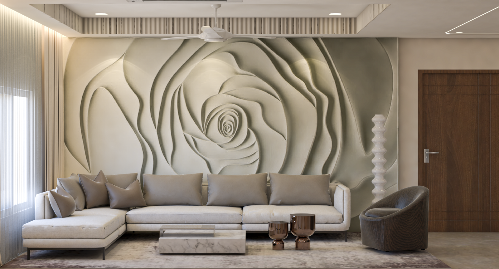 DRAWING SOFA WALL